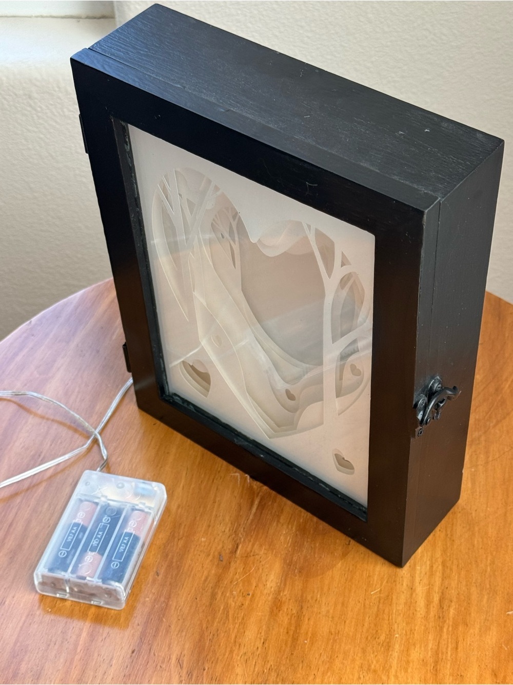 Homemade Heart LED Light Shadow Box Photo Frame - Picture 3 of 6